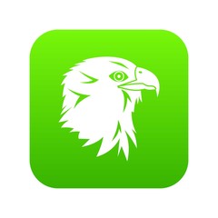 Eagle icon digital green for any design isolated on white vector illustration