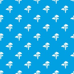 Fototapeta premium Cloud tree pattern vector seamless blue repeat for any use