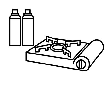 black and white portable gas stove clip art preview