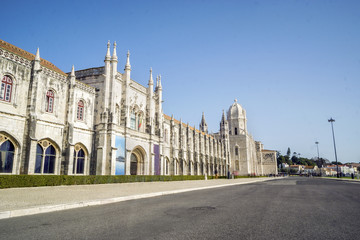 Fototapeta na wymiar The Jerónimos Monastery in Belem, Lisbon, Portugal