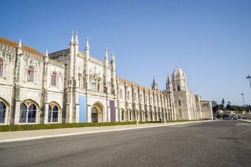 Obraz premium The Jerónimos Monastery in Belem, Lisbon, Portugal
