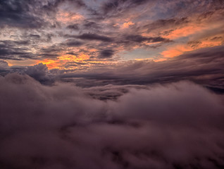 Sunset and cloud after the rain