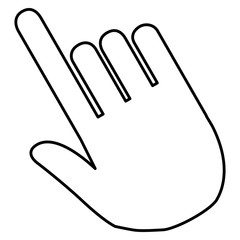 Obraz premium hand touching isolated icon vector illustration design