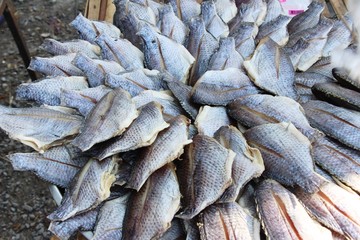 dried fish for cooking at street food