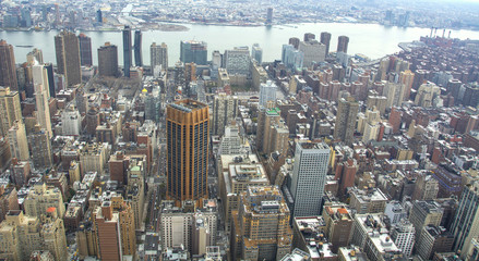 Downtown of New York in the top