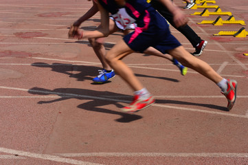 Fototapeta premium Athletes on the runway