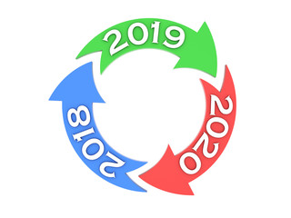     New Year 2019 - 3D Rendered Image 