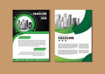 Business abstract vector template. Brochure design, cover modern layout, annual report, poster, flyer in A4 with colorful triangles, geometric shapes for tech, science, market with light background