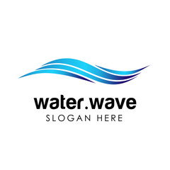 Water wave logo template icon vector illustration design. water industry logo design
