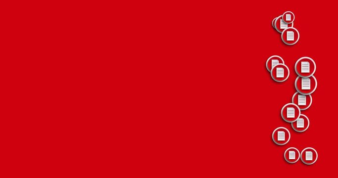 animation modern abstract file icons motion background.