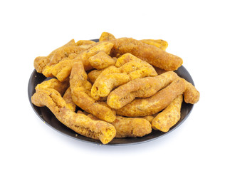 Ganthiya Also know as Gathiya, Ghatiya are deep fried Indian snacks made from chickpea flour. They are a popular teatime snack in Gujarat. They are soft and not crunchy like most other Indian snacks