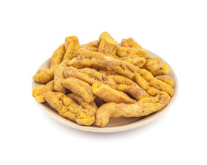 Ganthiya Also know as Gathiya, Ghatiya are deep fried Indian snacks made from chickpea flour. They are a popular teatime snack in Gujarat. They are soft and not crunchy like most other Indian snacks