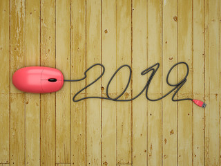     New Year 2019 - 3D Rendered Image 