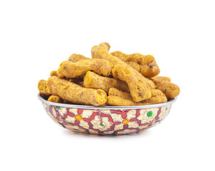 Ganthiya Also know as Gathiya, Ghatiya are deep fried Indian snacks made from chickpea flour. They are a popular teatime snack in Gujarat. They are soft and not crunchy like most other Indian snacks