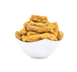 Ganthiya Also know as Gathiya, Ghatiya are deep fried Indian snacks made from chickpea flour. They are a popular teatime snack in Gujarat. They are soft and not crunchy like most other Indian snacks