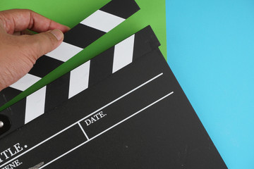 movie clapper board on a movie concepts