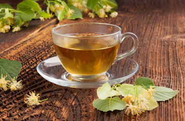 Linden herbal tea.