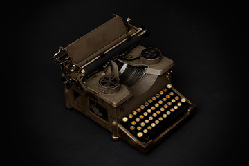 Fototapeta na wymiar Old typewriter keyboard of beginning twenty century.