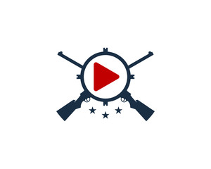 Video Hunting Logo Icon Design Element