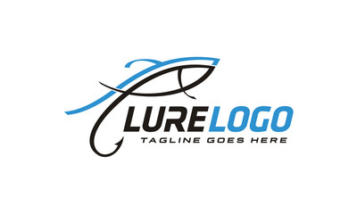 Bait Lure Fish Hook Fishing Angler logo design inspiration