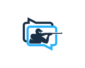 Chat Hunting Logo Icon Design Element