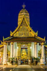 Buddha statue at Wat Phra Si Rattana Mahathat also colloquially referred to as Wat Yai is a Buddhist temple (wat) in Phitsanulok Province. November 13, 2017.