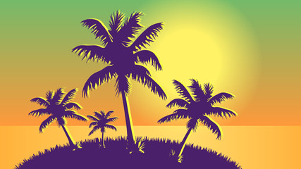 Fototapeta na wymiar sunset beach landscape