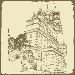 Graphic illustration with decorative architecture 16