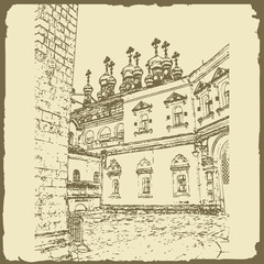 Graphic illustration with decorative architecture 19