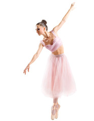 Fototapeta na wymiar Ballerina (isolated on white version)