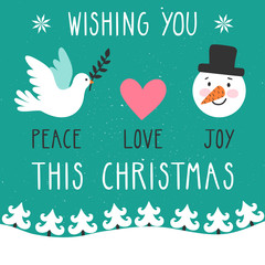 Concept Christmas background with text 