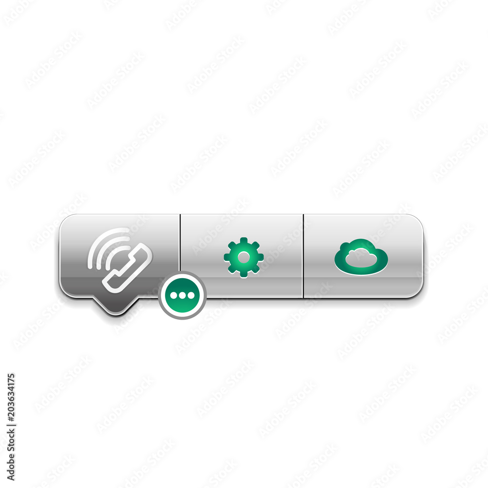 Wall mural vector phone support web button