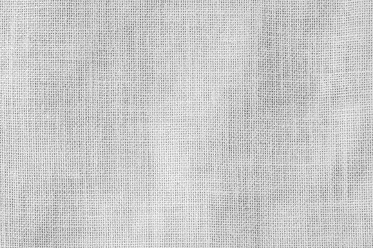 Hessian sackcloth woven texture pattern background in light white gray color