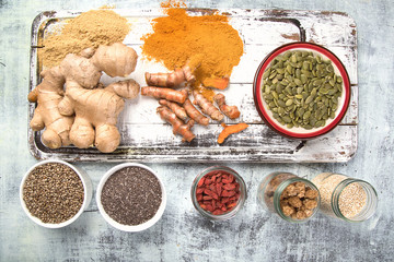Fototapeta premium Various superfoods