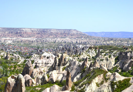 Rock formations, view, Cappadocia, Turkey