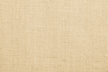Jute fabric sackcloth burlap texture background beige cream brown color