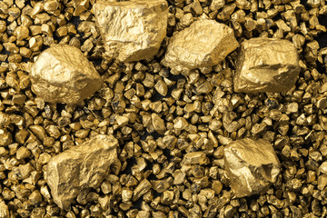 Closeup of big gold nugget