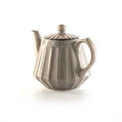 Fototapeta premium ceramic teapot on white background