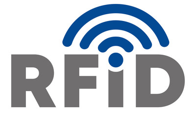 Logo RFID Grau Blau - obrazy, fototapety, plakaty
