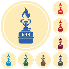 Obraz premium Camping stove icon vector