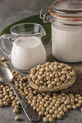 Soybeans and milk.