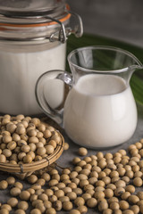 Soybeans and milk.
