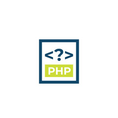 PHP code vector icon on white