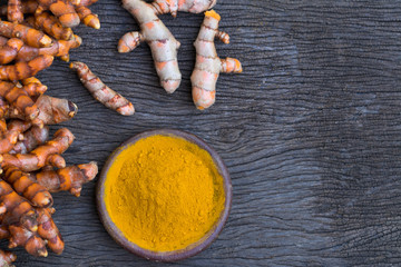 Turmeric root (Curcuma longa),Herb plant