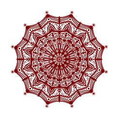 Mandala. Round hand drown ornament.