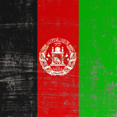 scratched Afghanistan flag