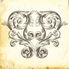 Fototapeta premium Vector baroque of vintage elements for design. 