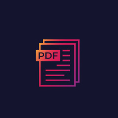 PDF document icon for web and apps