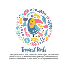 Obraz premium toucan circle