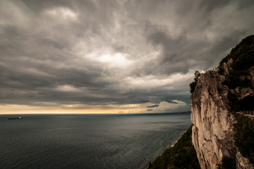 Storm is coming in the gulf of Trieste